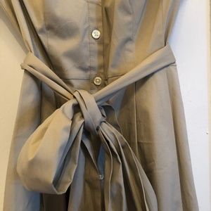 Banana Republic khaki button up shirtdress